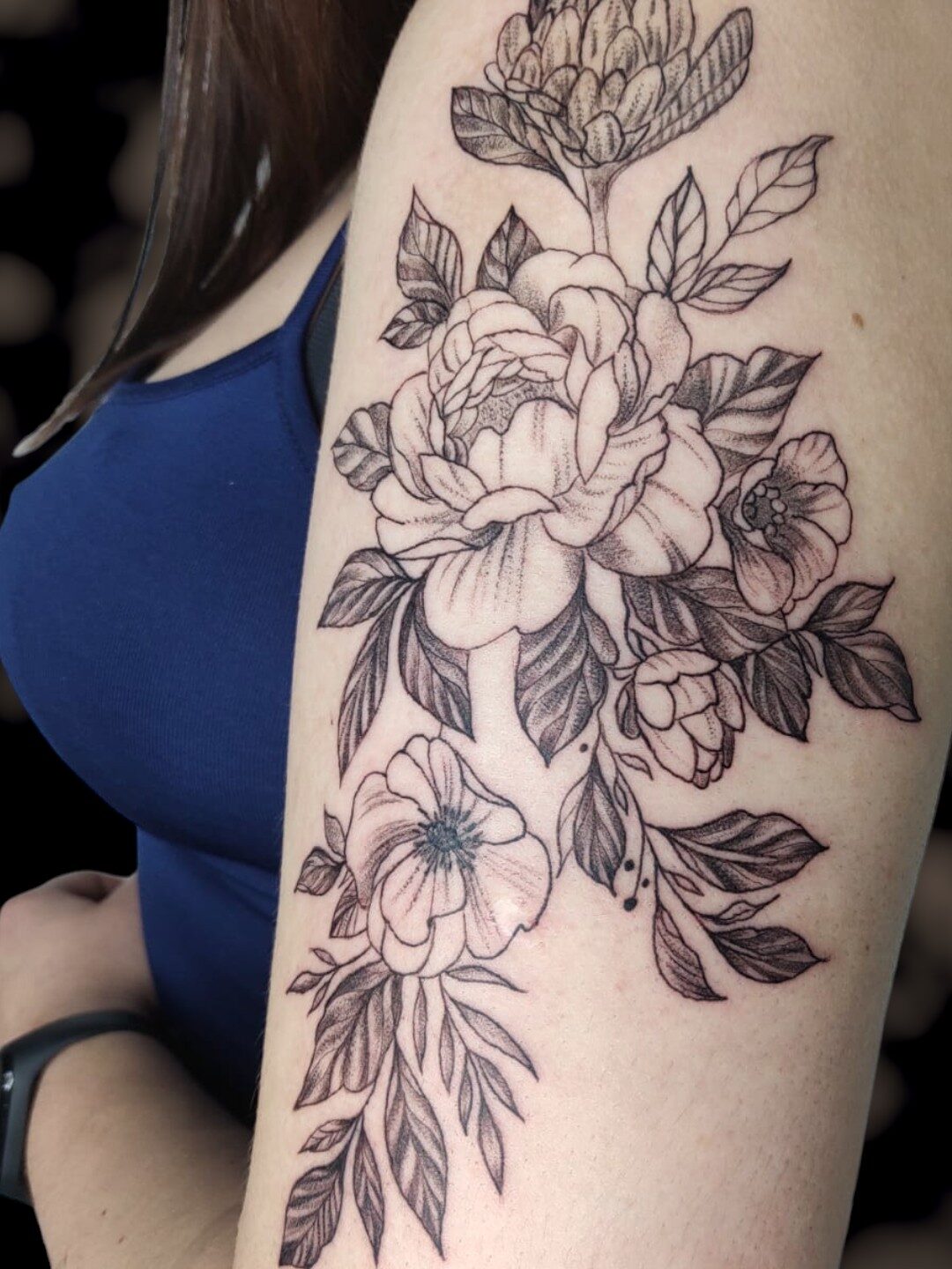 Floral tattoo design